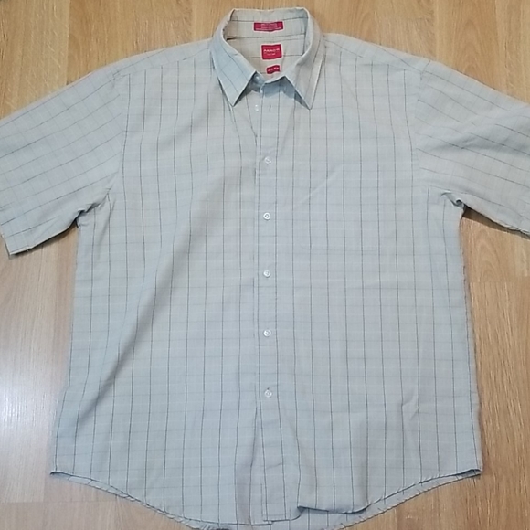 Arrow mens plaid short sleeve button up large - Picture 3 of 9
